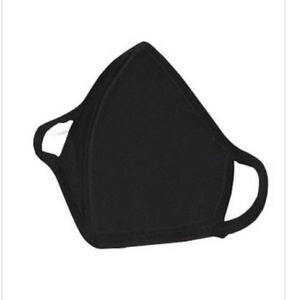 Black fabric face mask